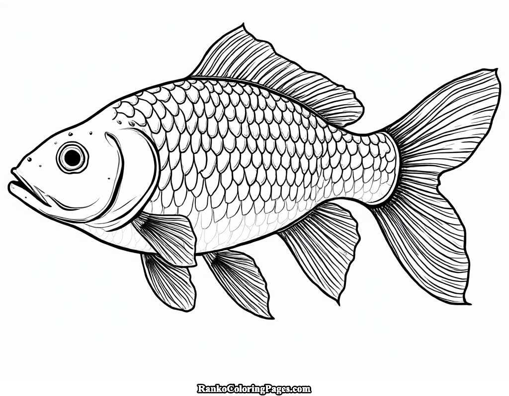 Carp Fish Coloring Image