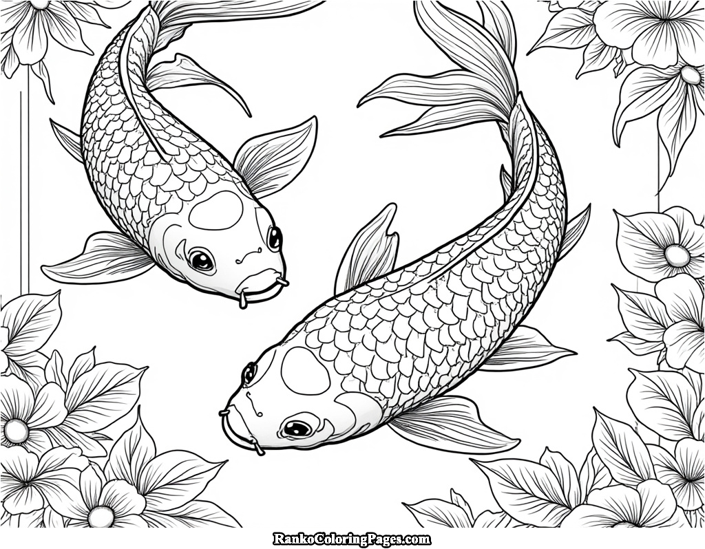 Two Koi Fish Image