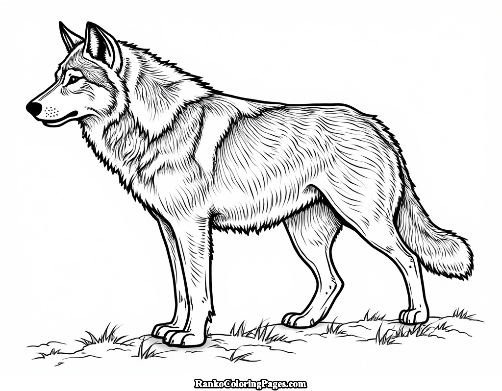 Wolf Coloring Sheet