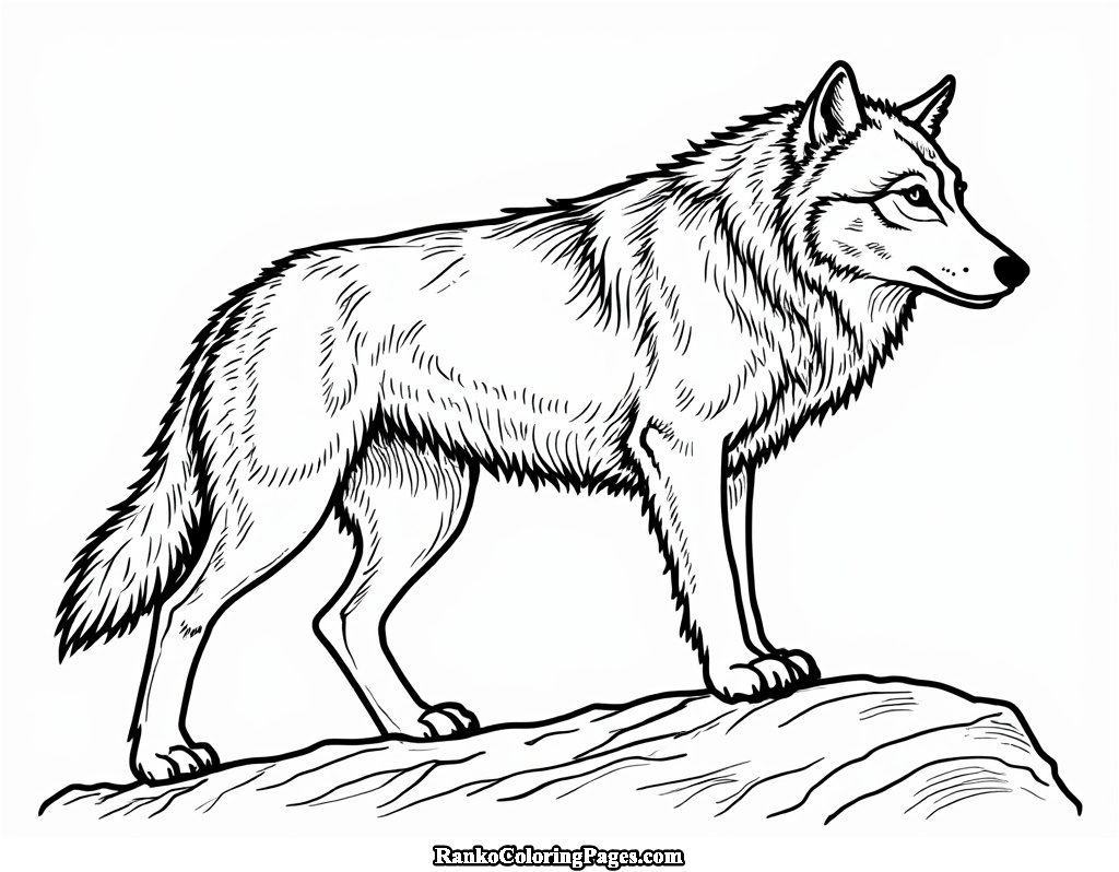 alpha wolf printable page