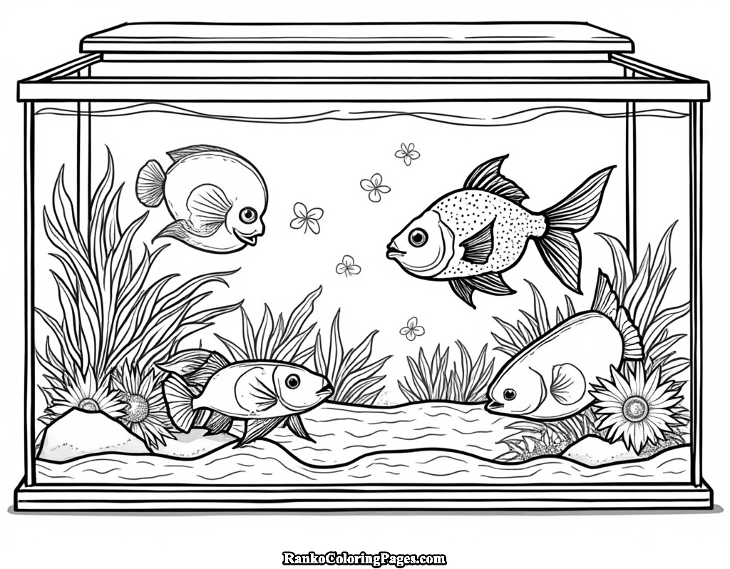 fishes in aquarium box