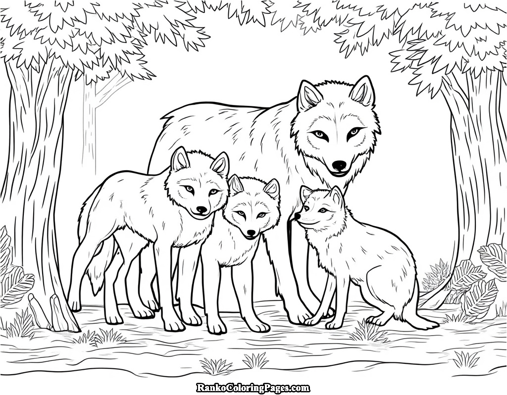 wolf family image